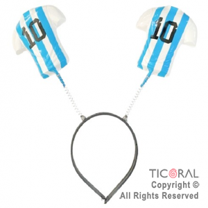 VINCHA CAMISETA CON RESORTE ARGENTINA x 6